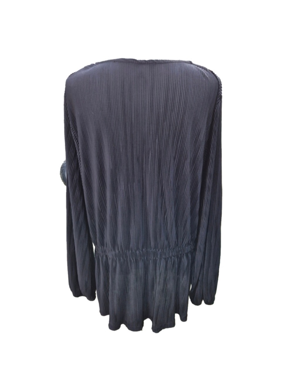 Women's Lane Bryant Pleated Blouse Black Size 22/24 - Picture 3 of 8